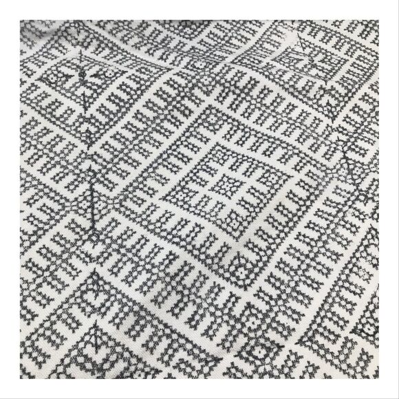 Roberta Roller Rabbit 100% Cotton Square Pillow Case Cover 21x22 Zip Black White - Picture 2 of 10